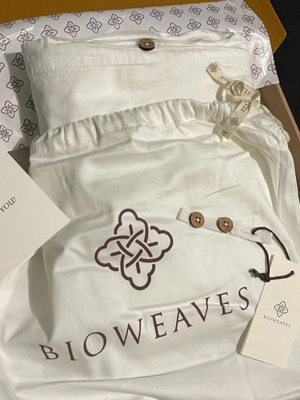 NWT Bioweaves 100% Organic Cotton Duvet Comforter Cover Twin/TwinXL White Unisex